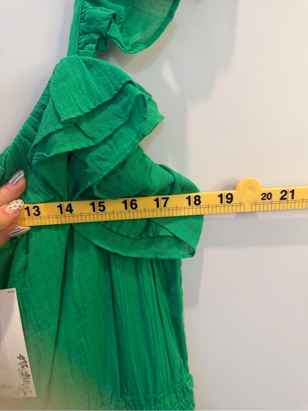 Chelsea & Violet Green Ruffle-Sleeve Romper - Picture 4 of 5